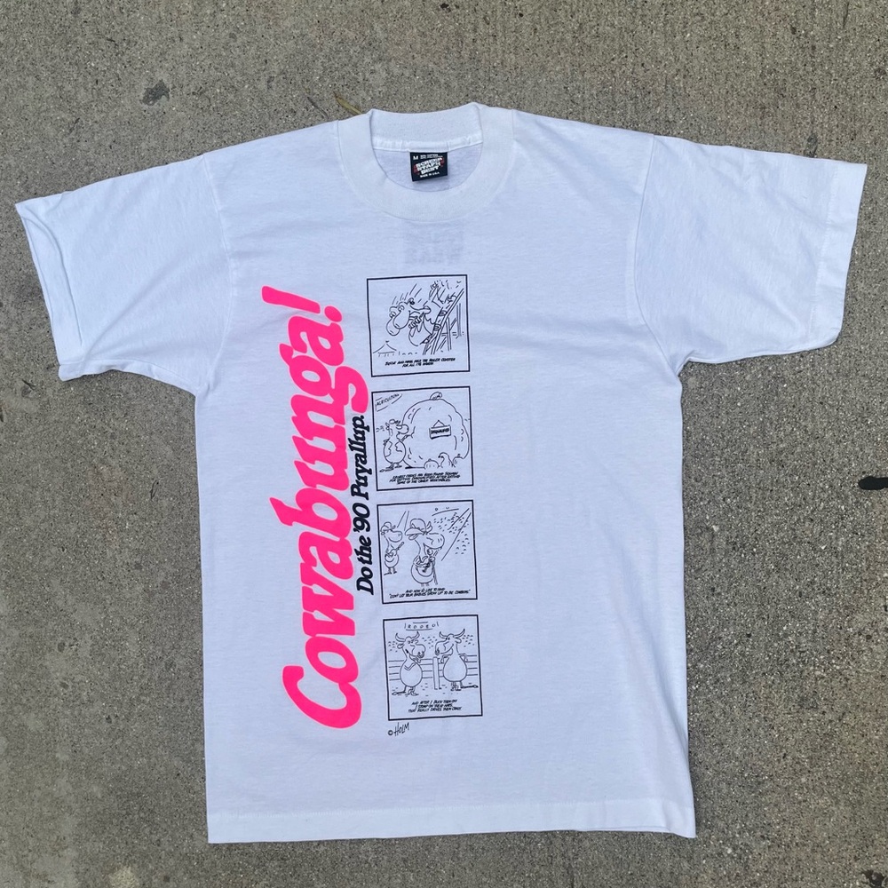 Vintage cartoon white shirt